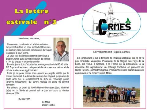 La lettre estivale 2023